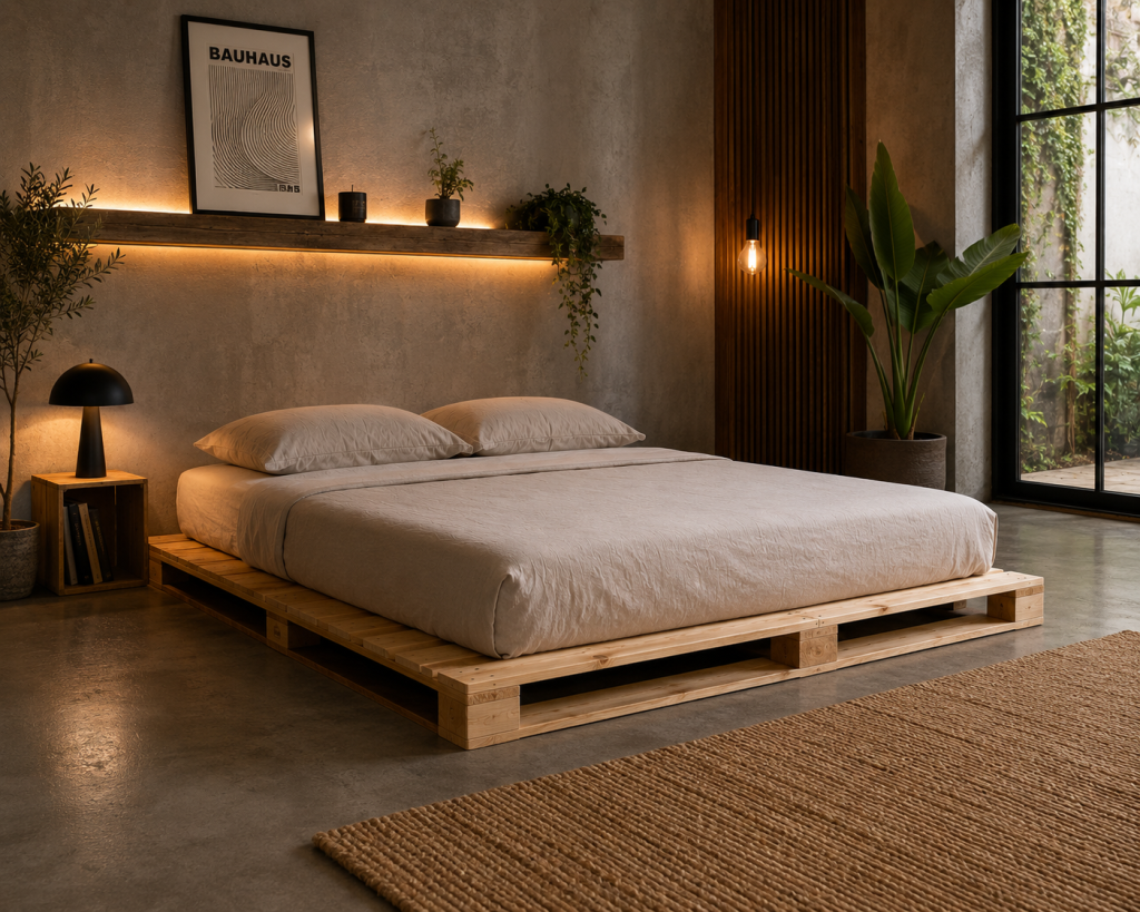 Wooden Pallets for stylish bed frames